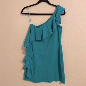 Susana Monaco one shoulder ruffle dress